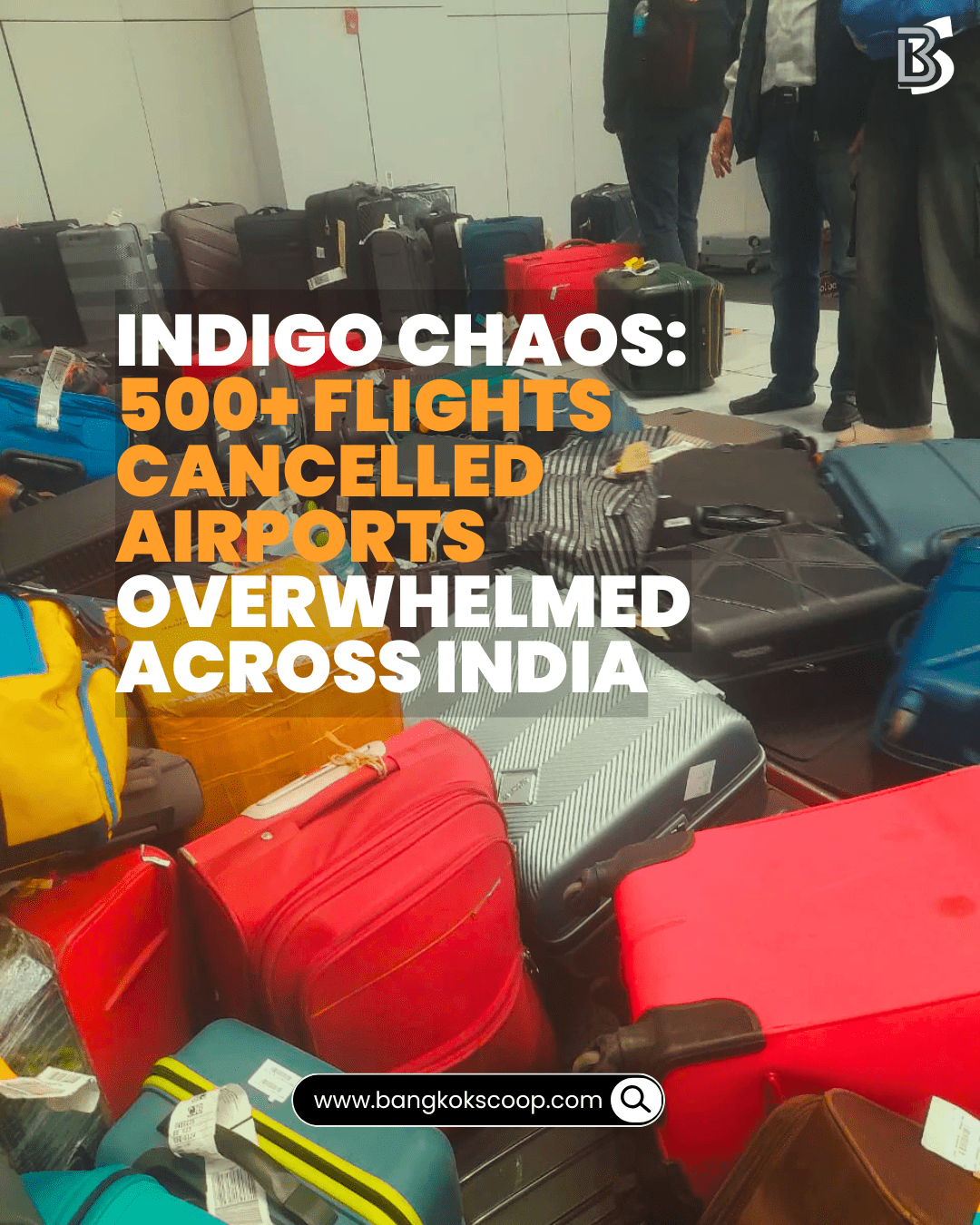 โกลาหล IndiGo ยกเลิกกว่า 500 เที่ยวบิน สนามบินทั่วอินเดียปั่นป่วน